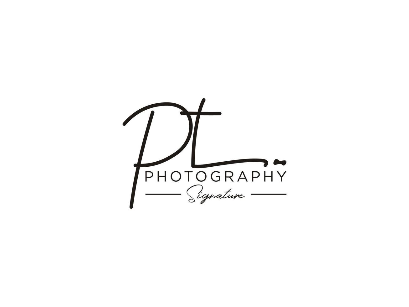 Letter PT Signature Logo Template Vector