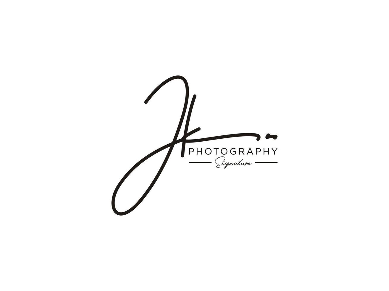 Letter JK Signature Logo Template Vector