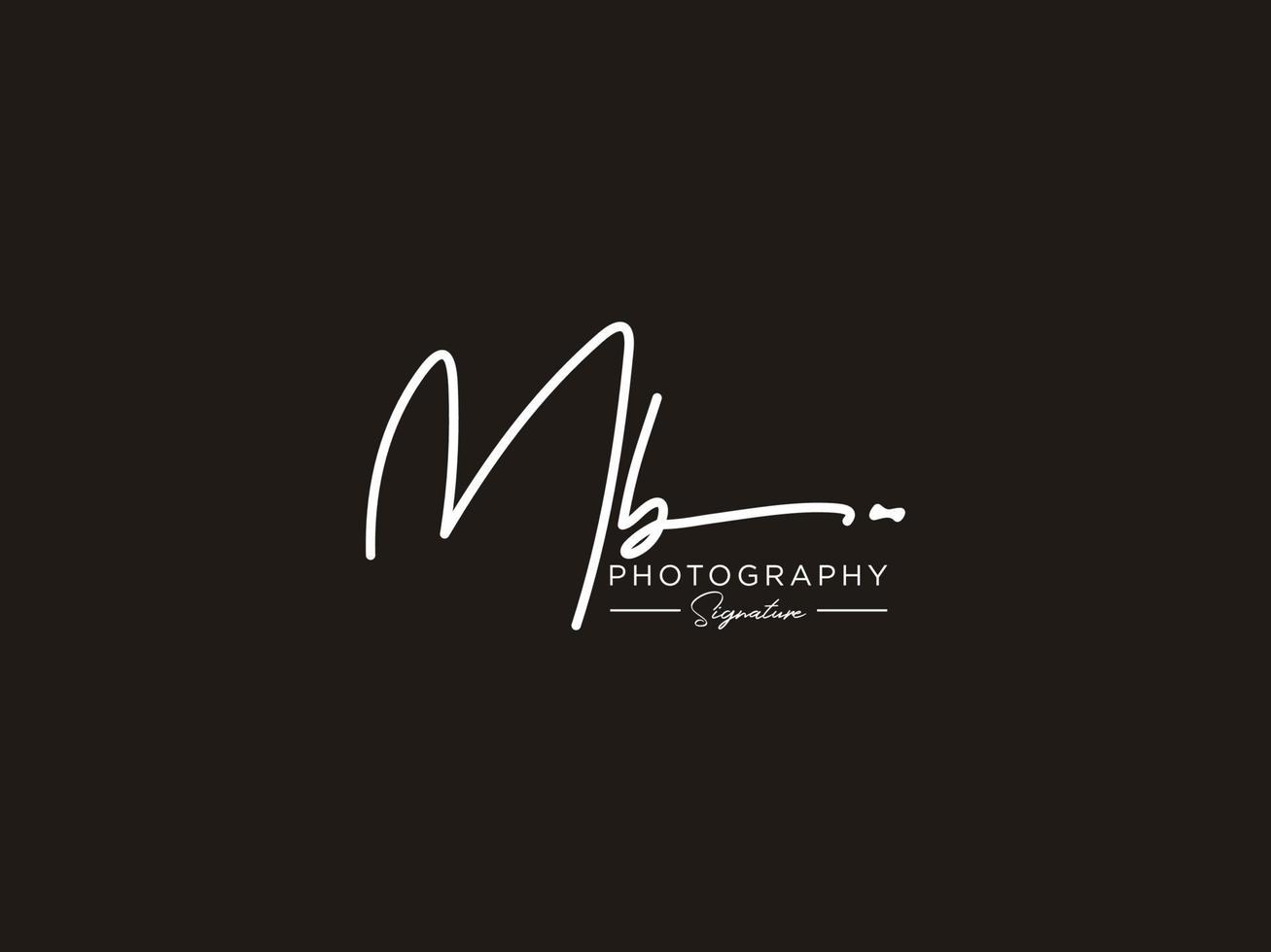 Letter MB Signature Logo Template Vector