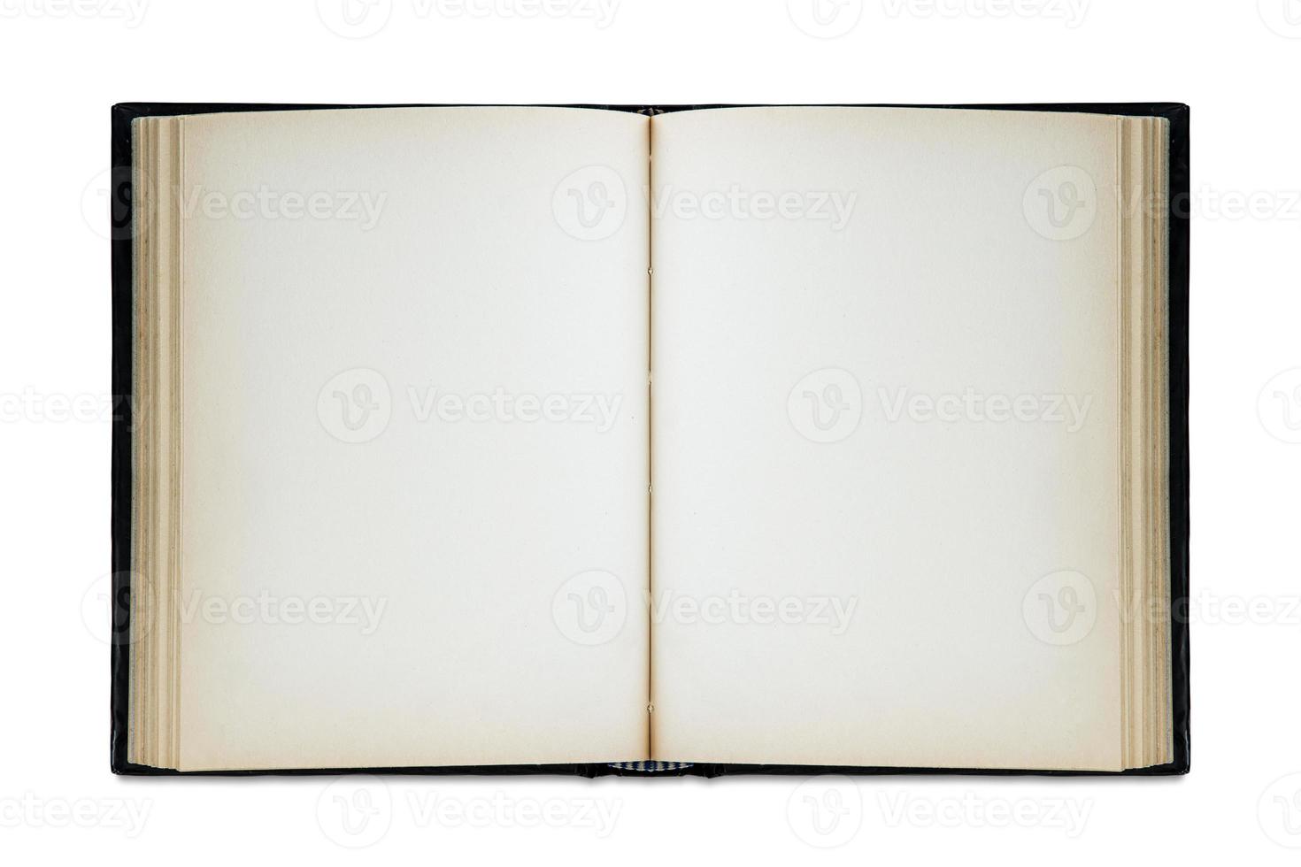 Open book isolated on white background photo