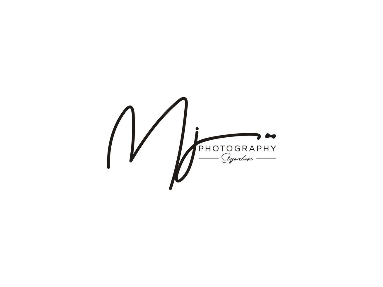 Letter MJ Signature Logo Template Vector