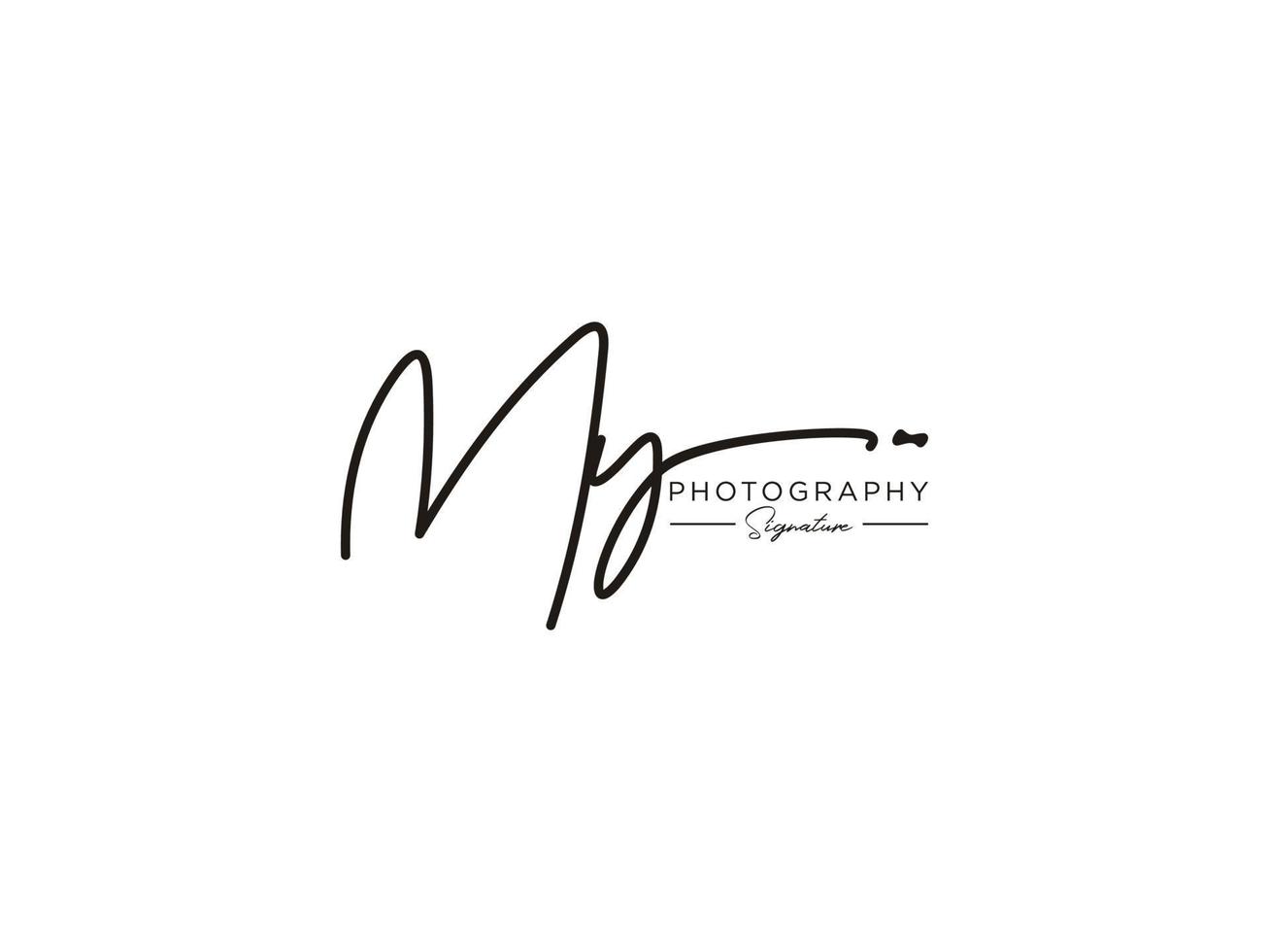 carta mi firma logo plantilla vector