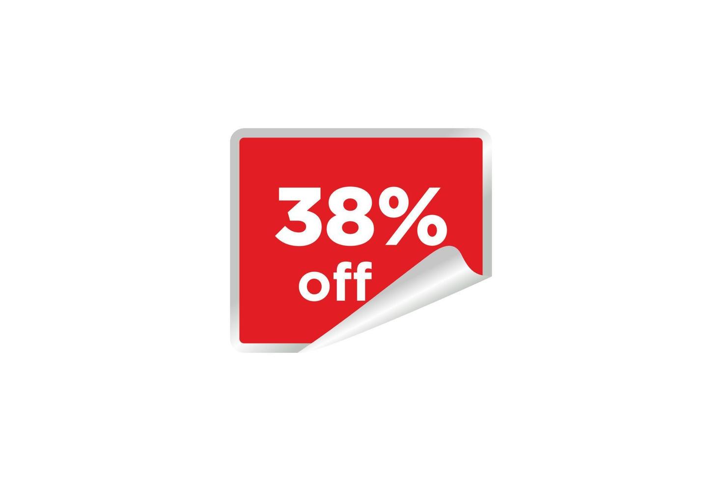 38 discount, Sales Vector badges for Labels, , Stickers, Banners, Tags, Web Stickers, New offer. Discount origami sign banner.