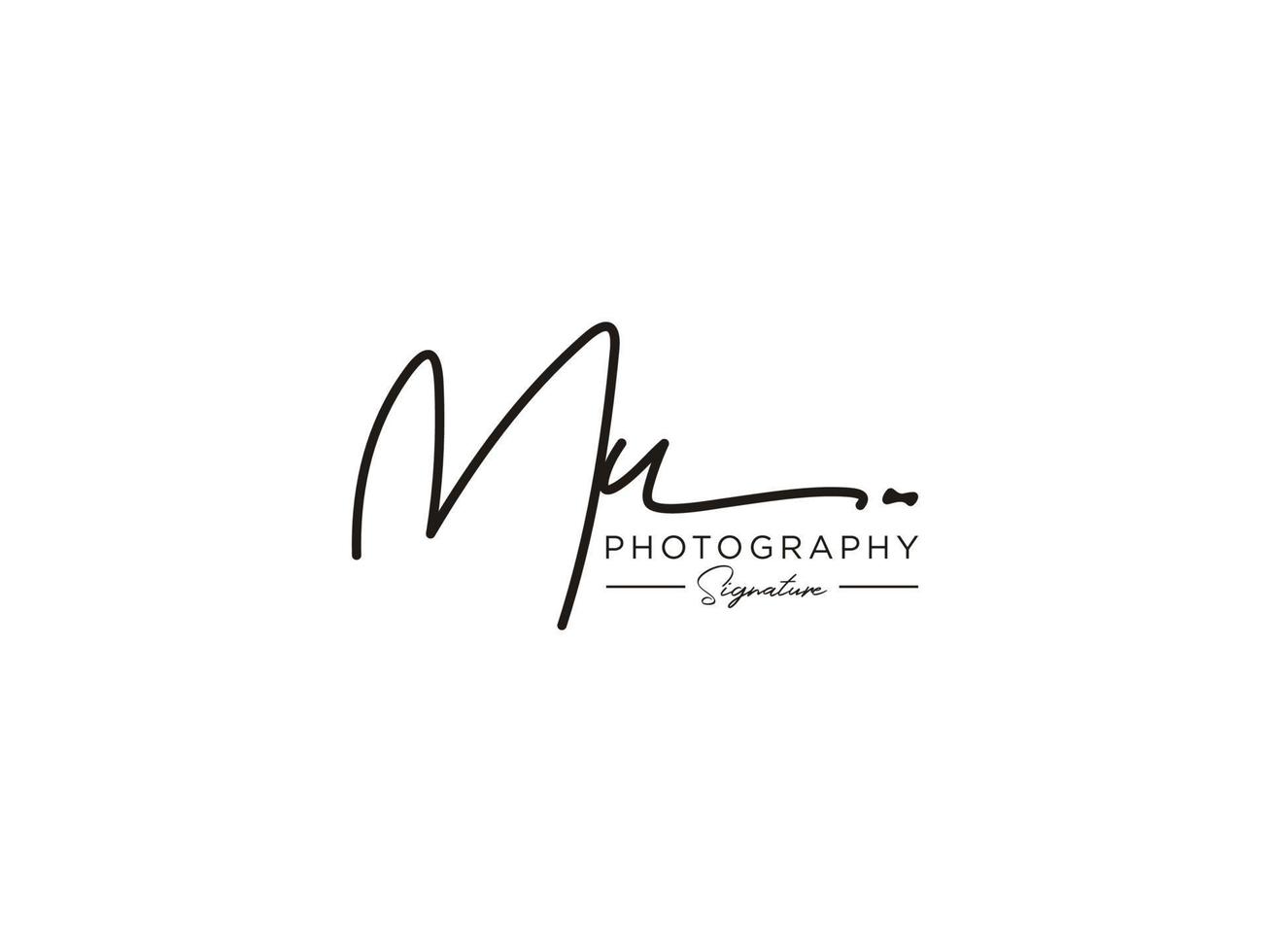 Letter MU Signature Logo Template Vector