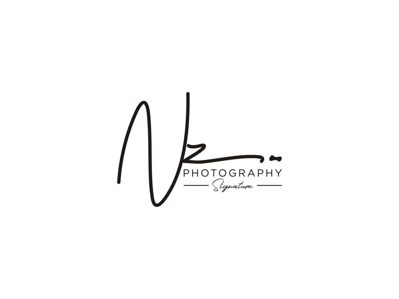 Letter NZ Signature Logo Template Vector