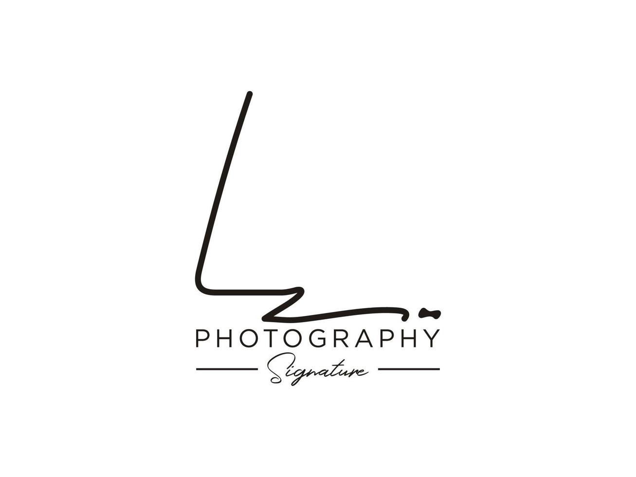 Letter LZ Signature Logo Template Vector