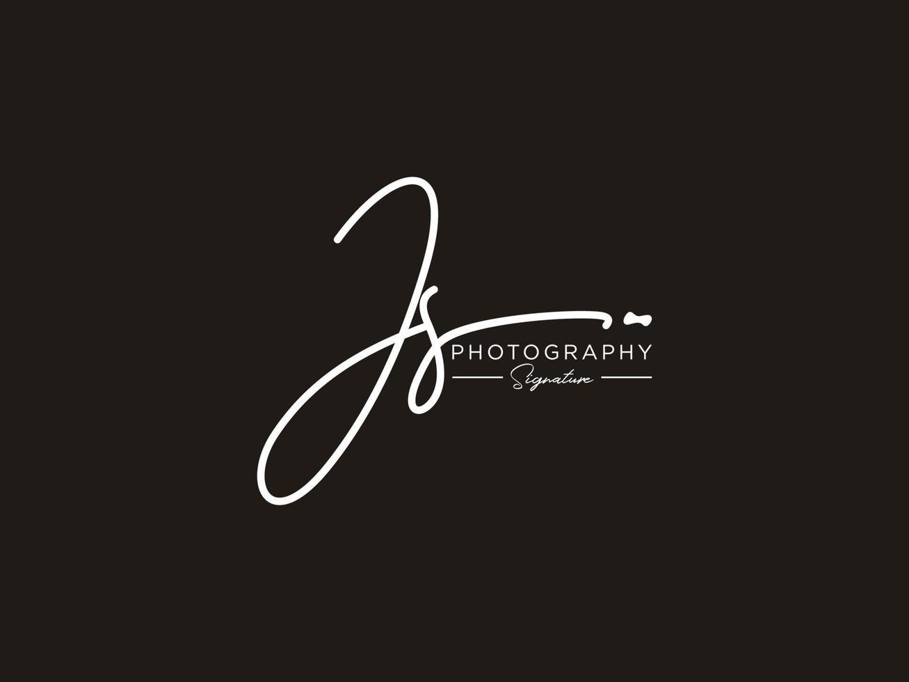 Letter JS Signature Logo Template Vector