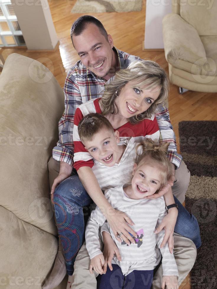 happy young family at home photo