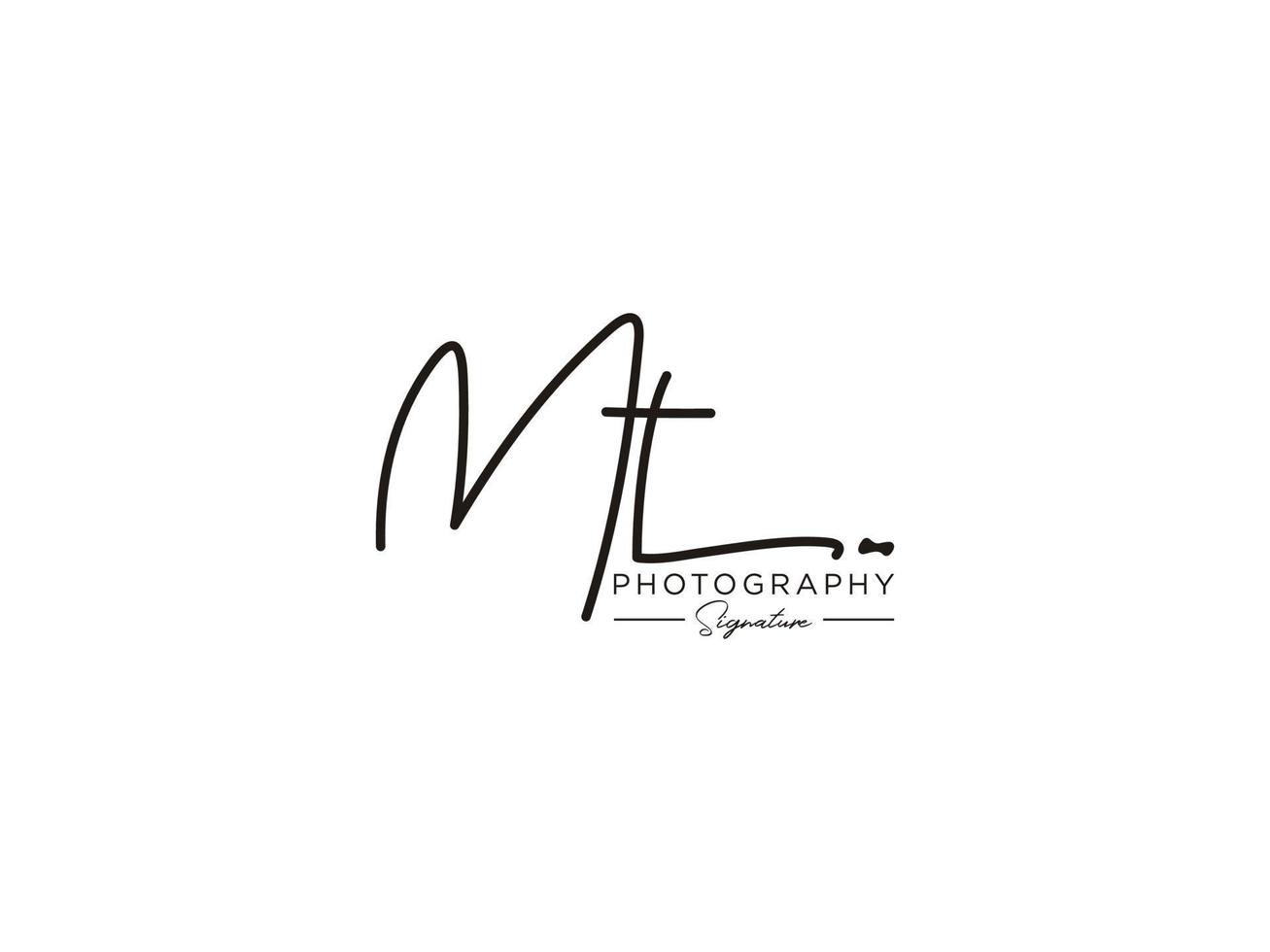 Letter MT Signature Logo Template Vector