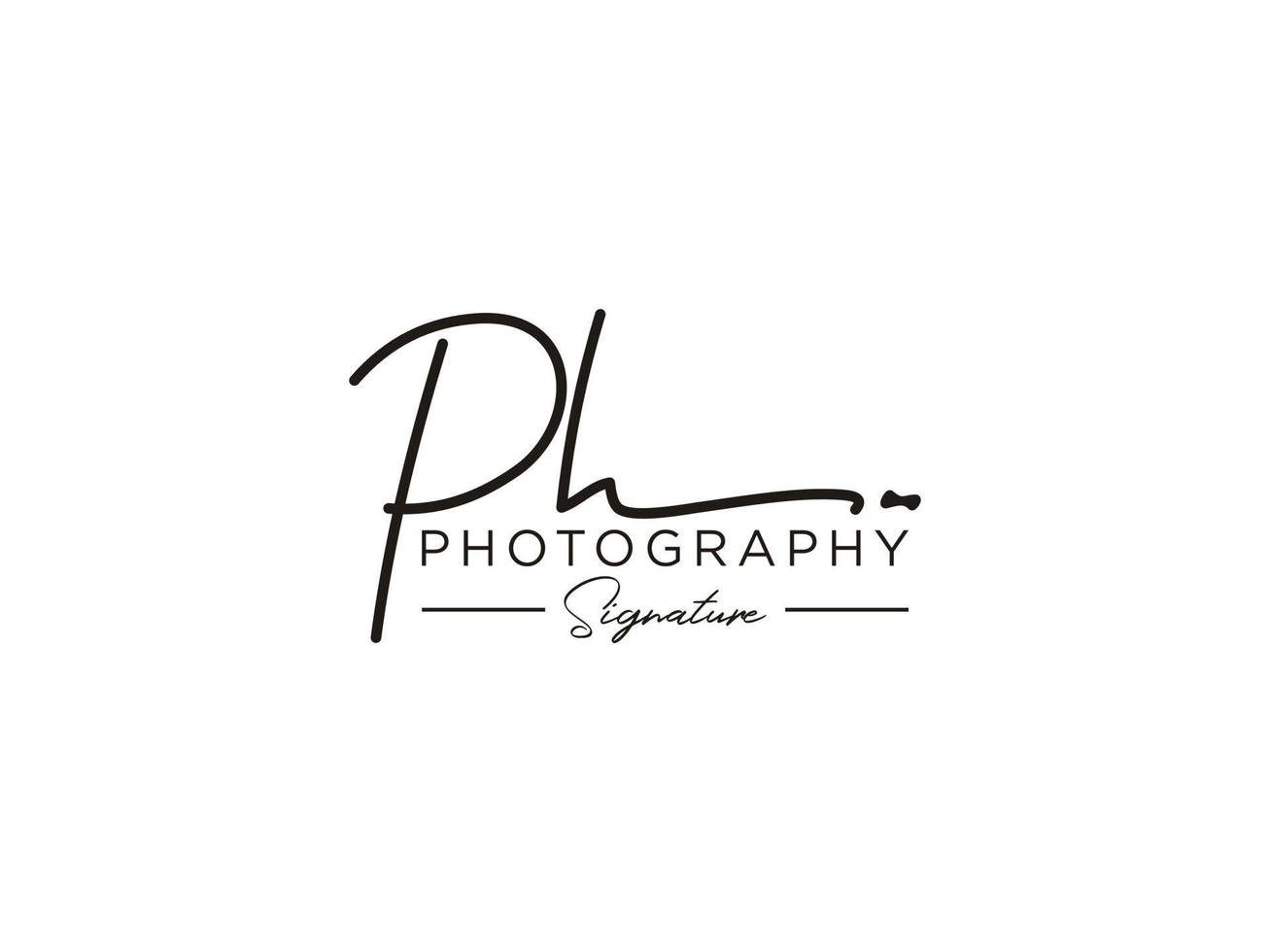 Letter PH Signature Logo Template Vector