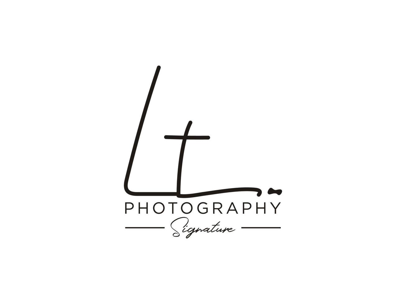 Letter LT Signature Logo Template Vector