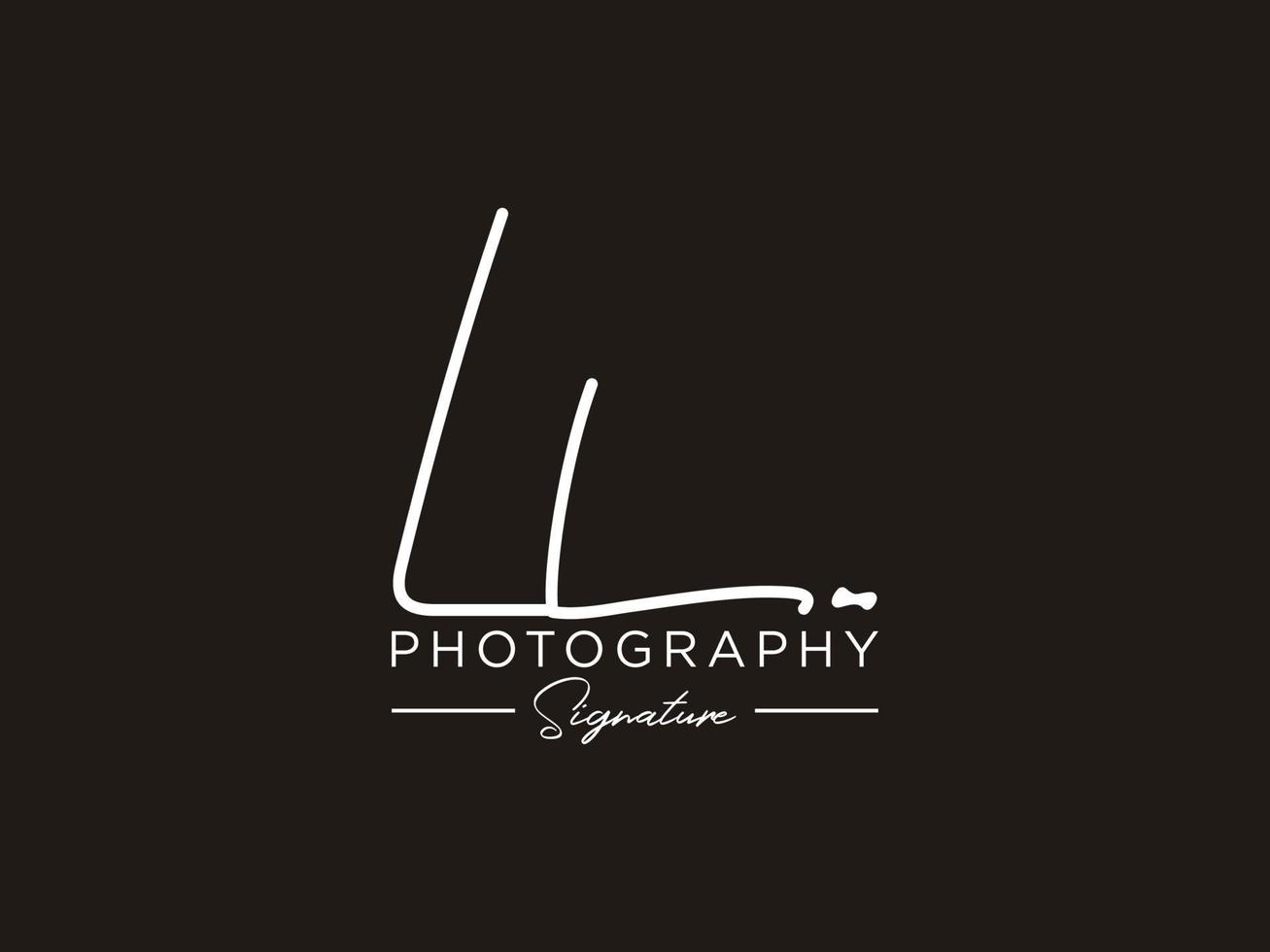 Letter LL Signature Logo Template Vector