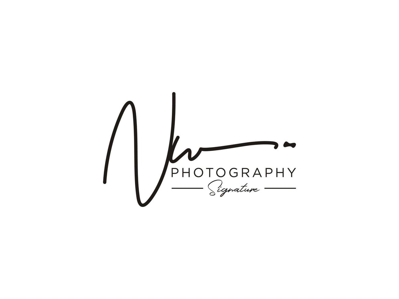 Letter NW Signature Logo Template Vector