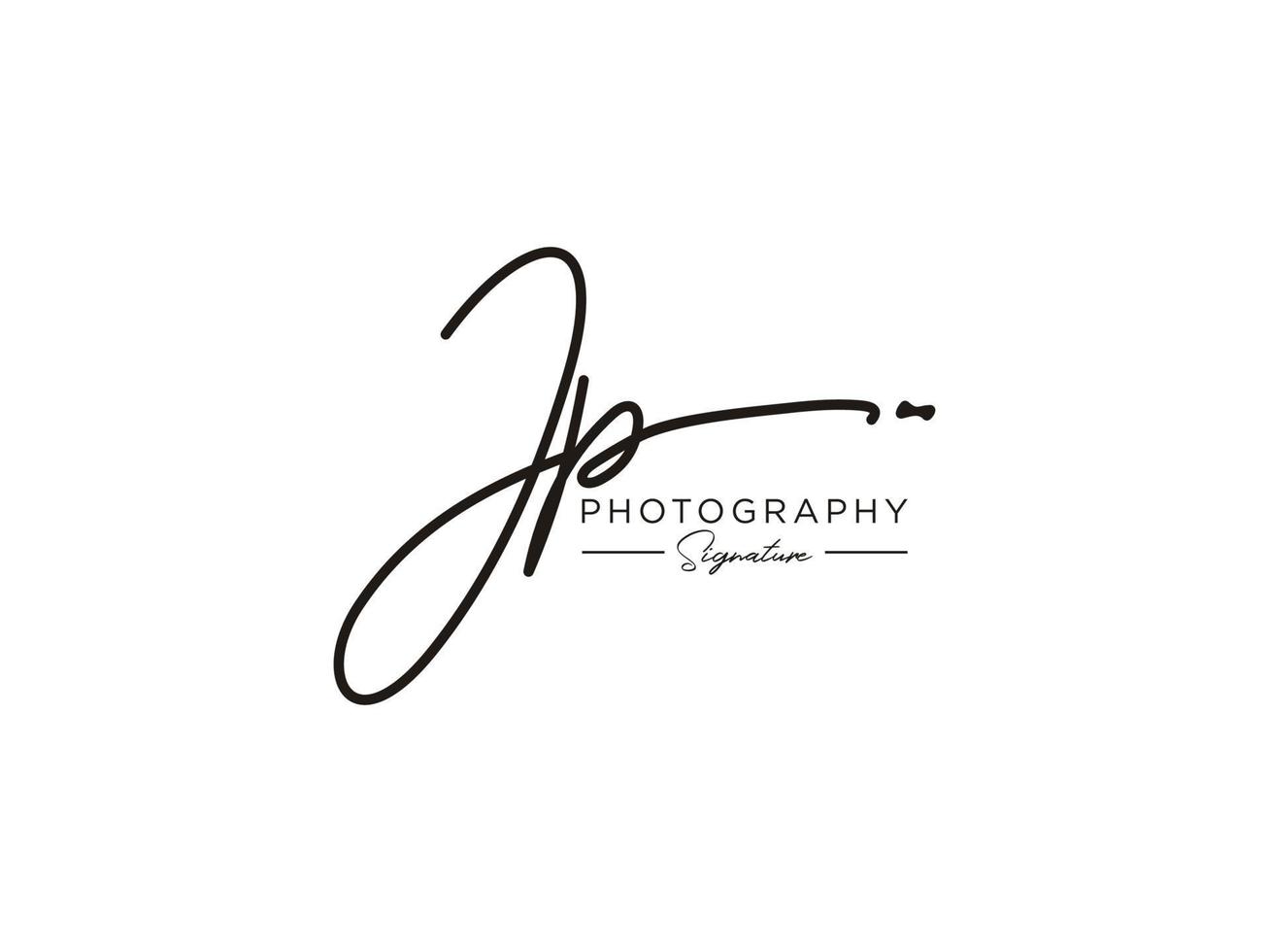 Letter JP Signature Logo Template Vector