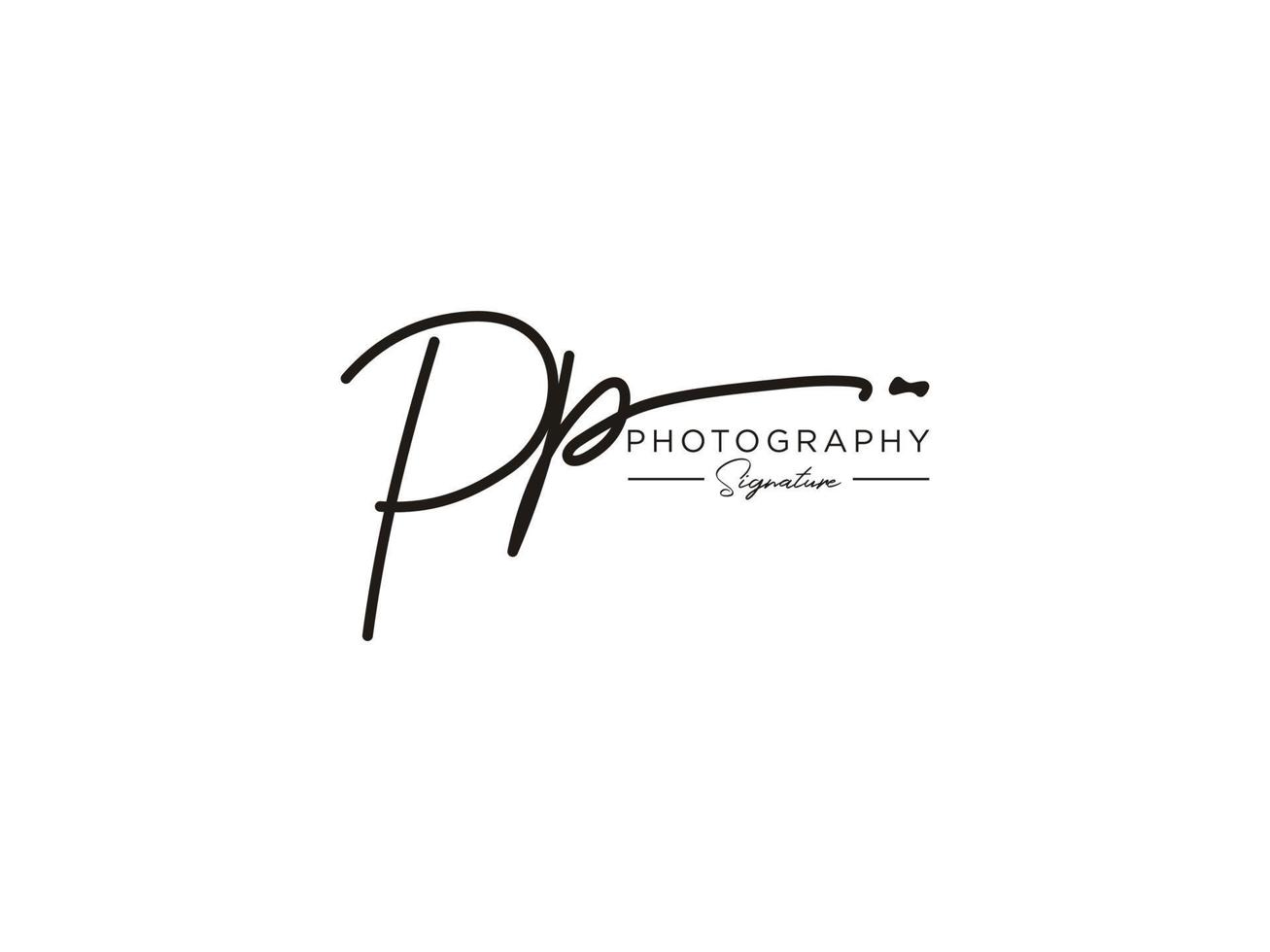 Letter PP Signature Logo Template Vector