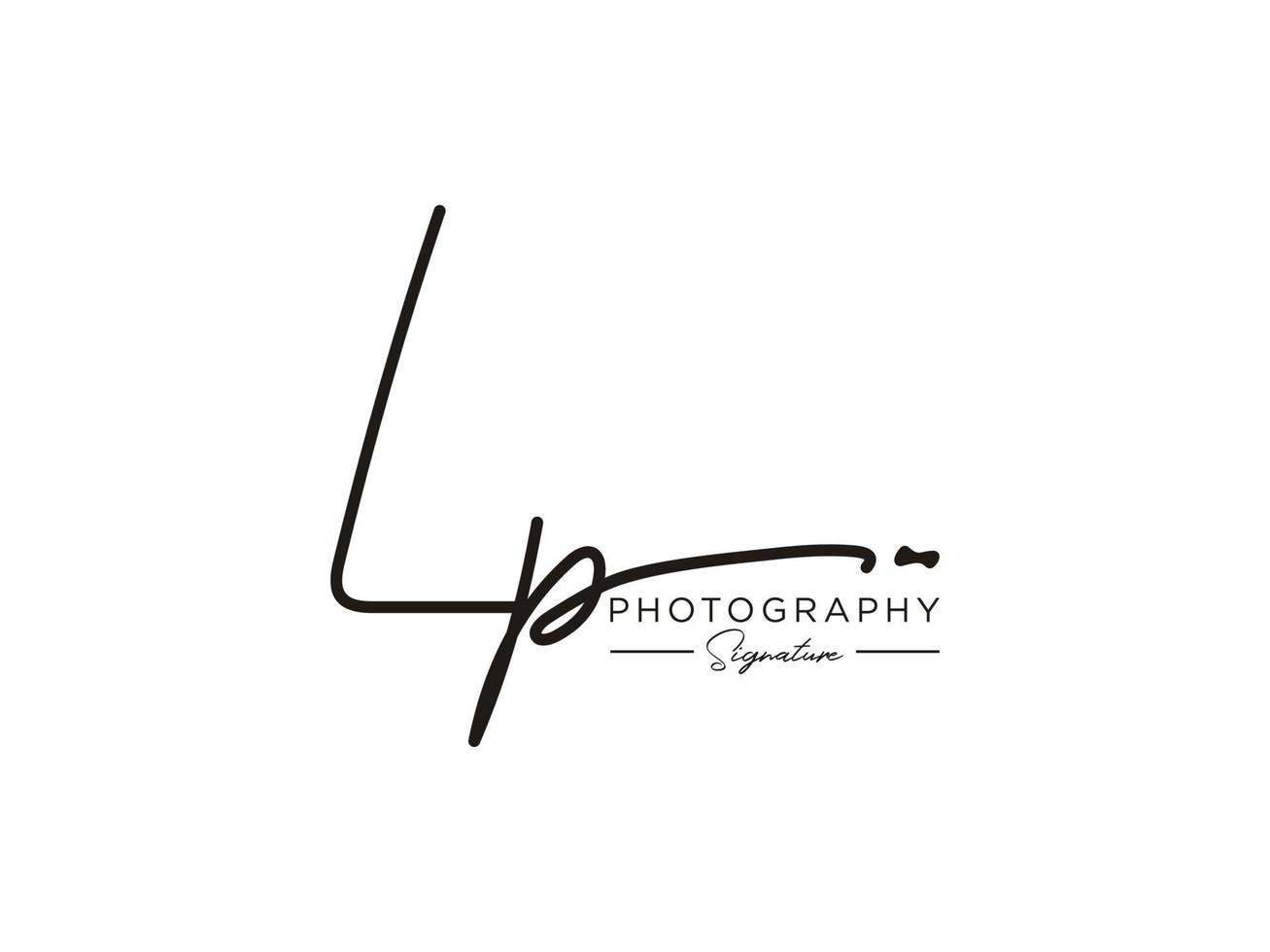 vector de plantilla de logotipo de firma de letra lp