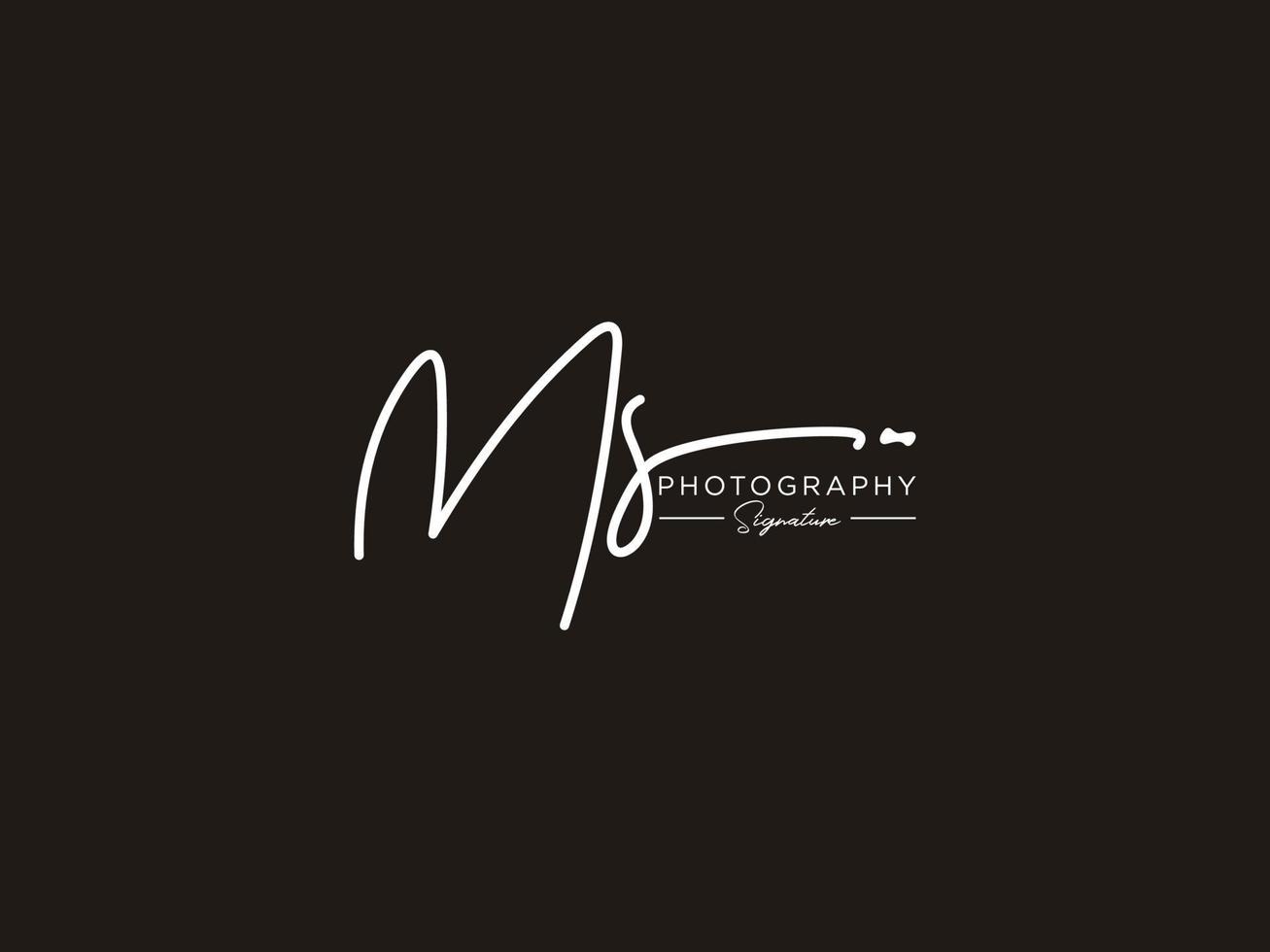 Letter MS Signature Logo Template Vector