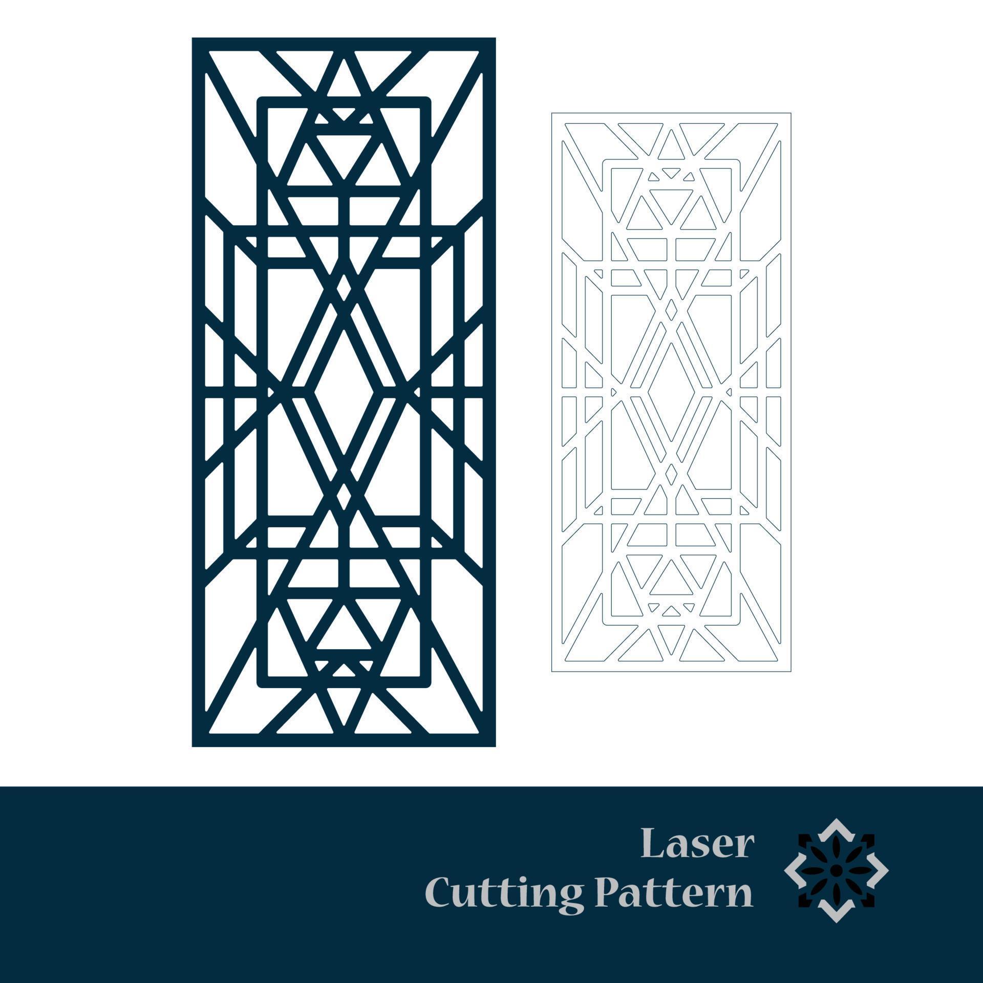 Laser cut vector panel and the seamless pattern for decorative panel