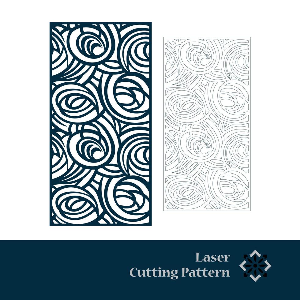 Laser cut vector panel and the seamless pattern for decorative panel