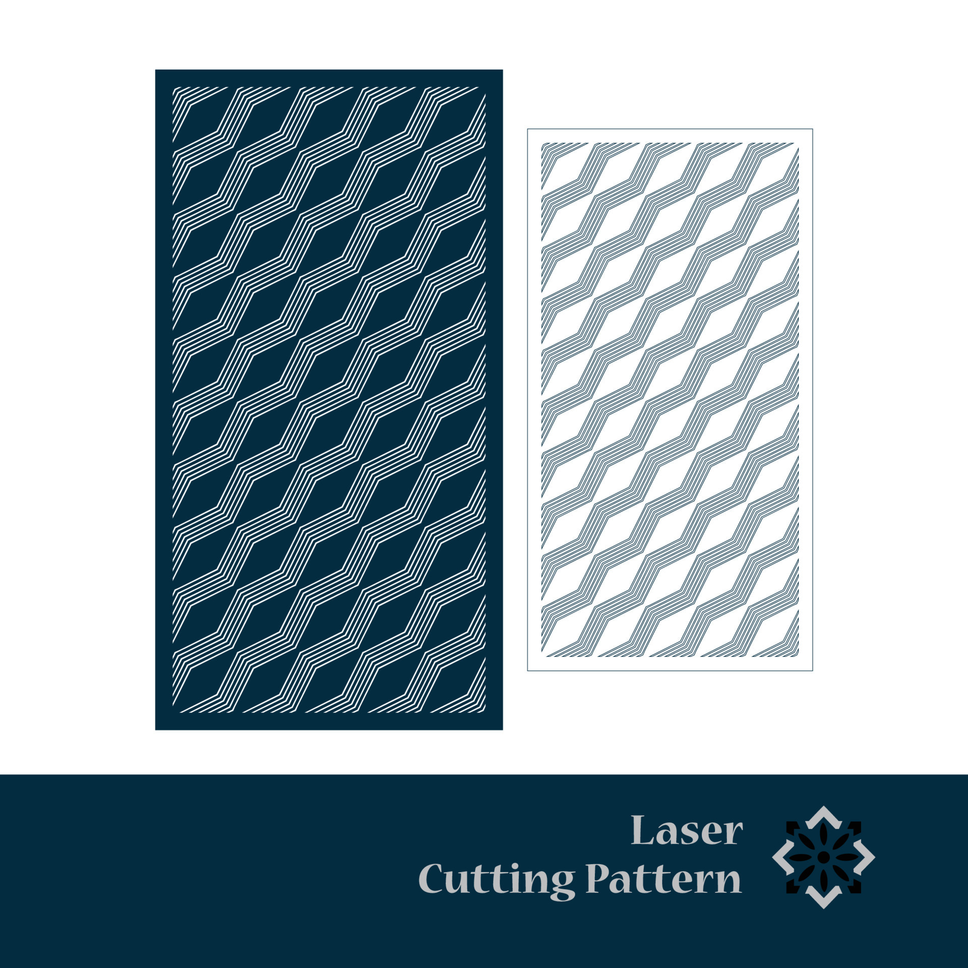 Laser cut vector panel and the seamless pattern for decorative panel