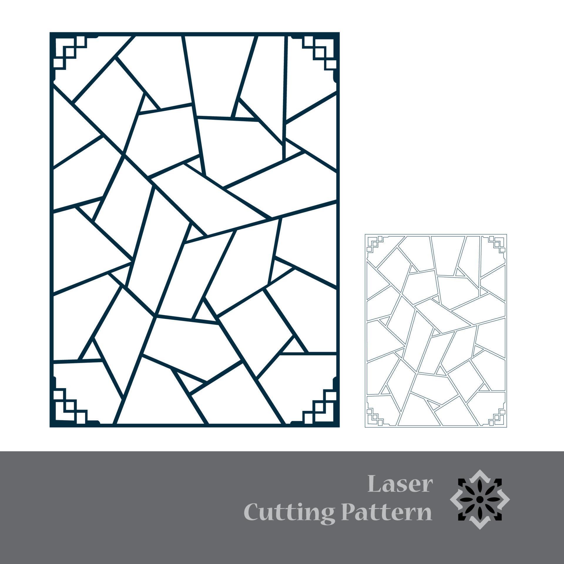 Laser cut vector panel and the seamless pattern for decorative panel