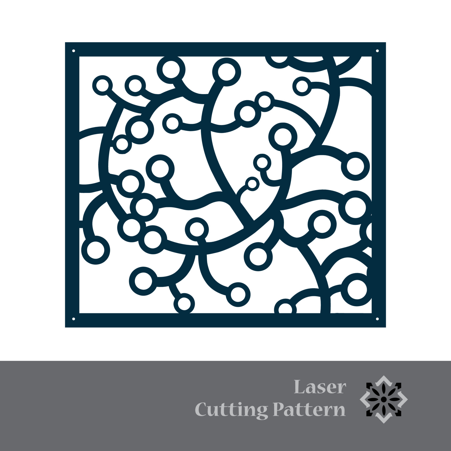 Laser cut vector panel and the seamless pattern for decorative panel
