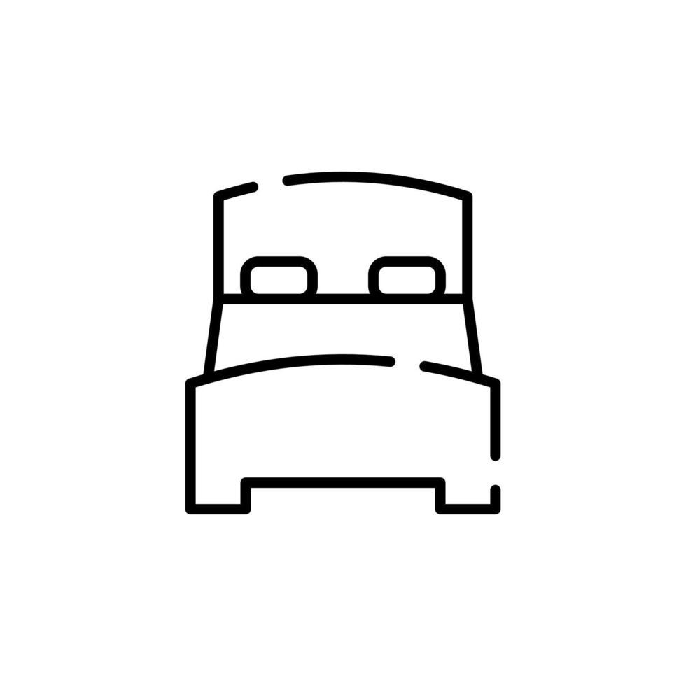 Bed, Bedroom Dotted Line Icon Vector Illustration Logo Template. Suitable For Many Purposes.