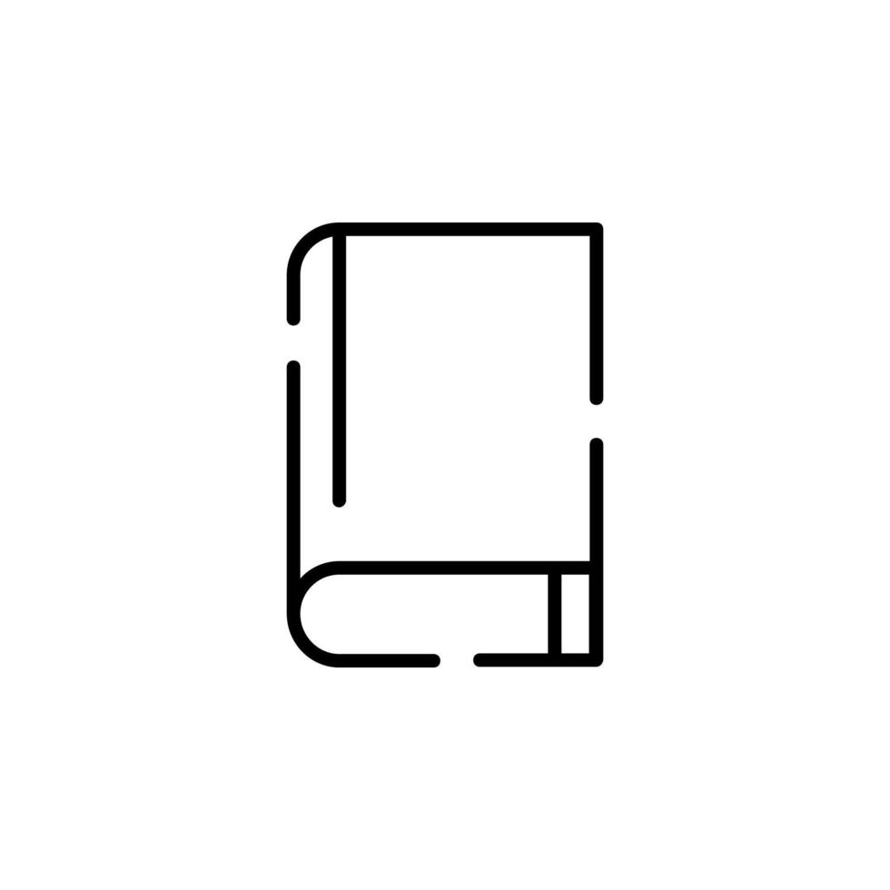 Book, Read, Library, Study Dotted Line Icon Vector Illustration Logo Template. Suitable For Many Purposes.