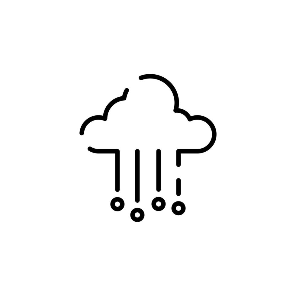 Winter, Snowfall, Snow, Snowflake Dotted Line Icon Vector Illustration Logo Template. Suitable For Many Purposes.