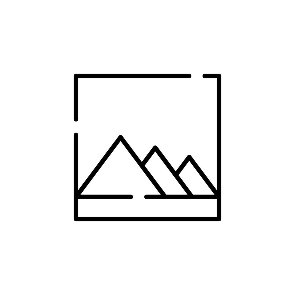 Picture, Gallery, Image Dotted Line Icon Vector Illustration Logo Template. Suitable For Many Purposes.