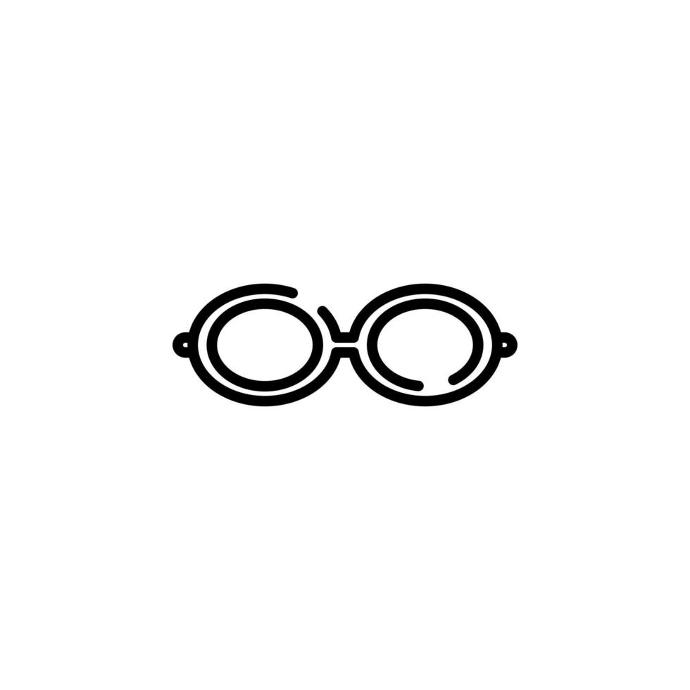 gafas, gafas de sol, anteojos, anteojos plantilla de logotipo de ilustración de vector de icono de línea punteada. adecuado para muchos propósitos.