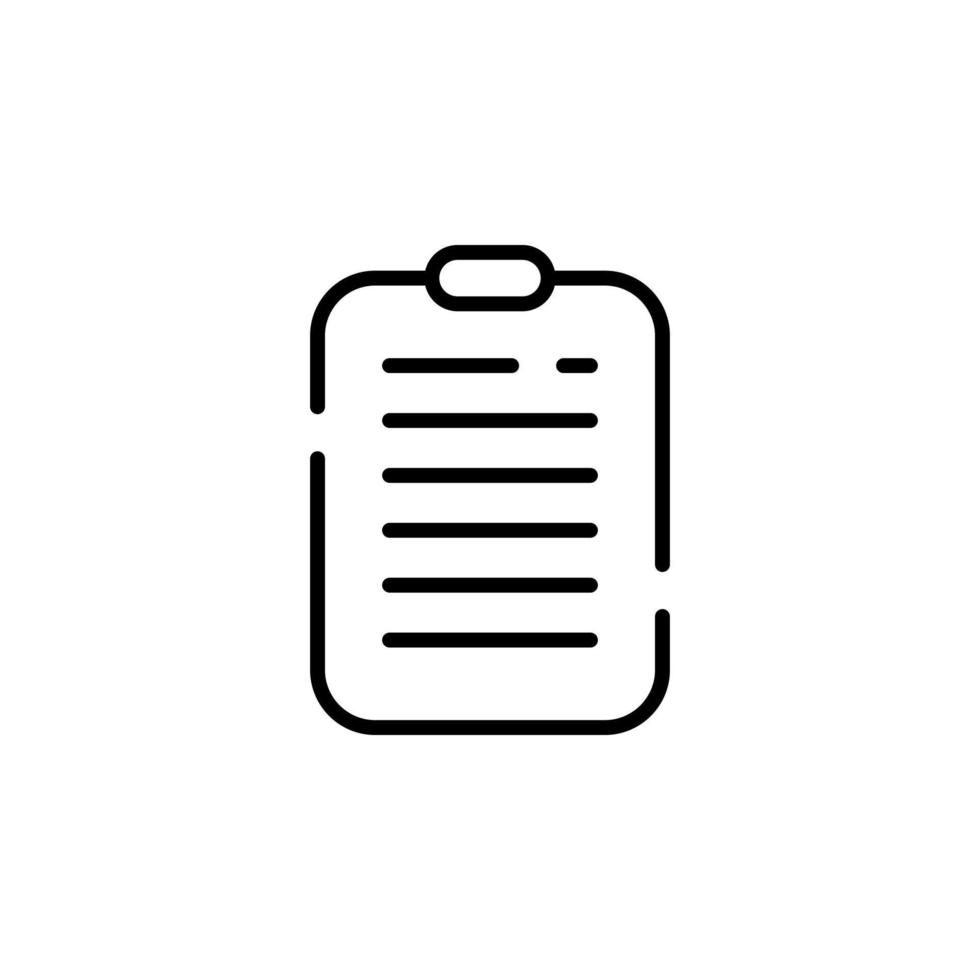 notas, bloc de notas, cuaderno, memo, diario, plantilla de logotipo de ilustración de vector de icono de línea de puntos de papel. adecuado para muchos propósitos.