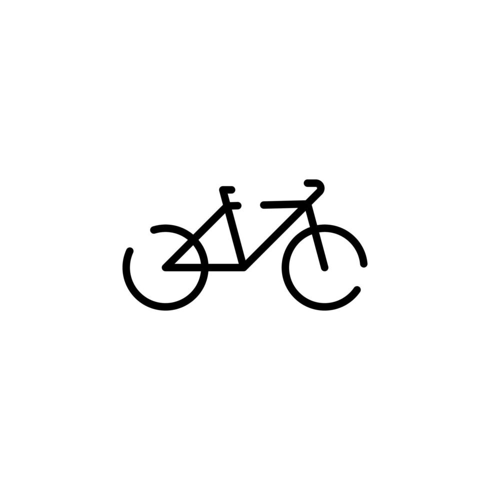 bicicleta, bicicleta, línea punteada, icono, vector, ilustración, logotipo, plantilla. adecuado para muchos propósitos. vector