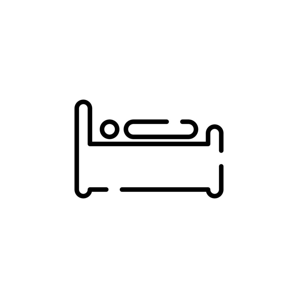 Sleep, Nap, Night Dotted Line Icon Vector Illustration Logo Template. Suitable For Many Purposes.