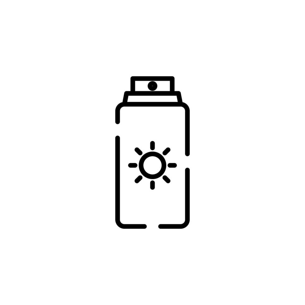 Sunblock, Sunscreen, Lotion, Summer Dotted Line Icon Vector Illustration Logo Template. Suitable For Many Purposes.