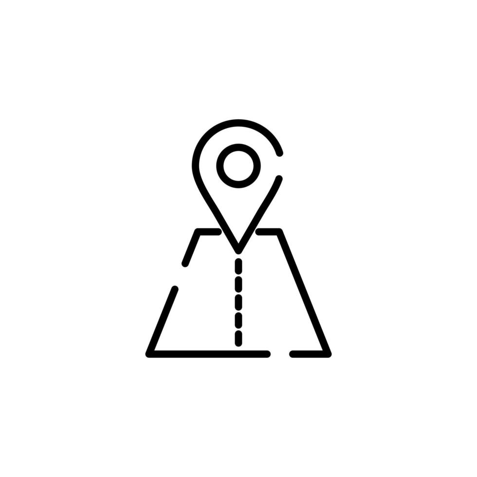 GPS, Map, Navigation, Direction Dotted Line Icon Vector Illustration Logo Template. Suitable For Many Purposes.