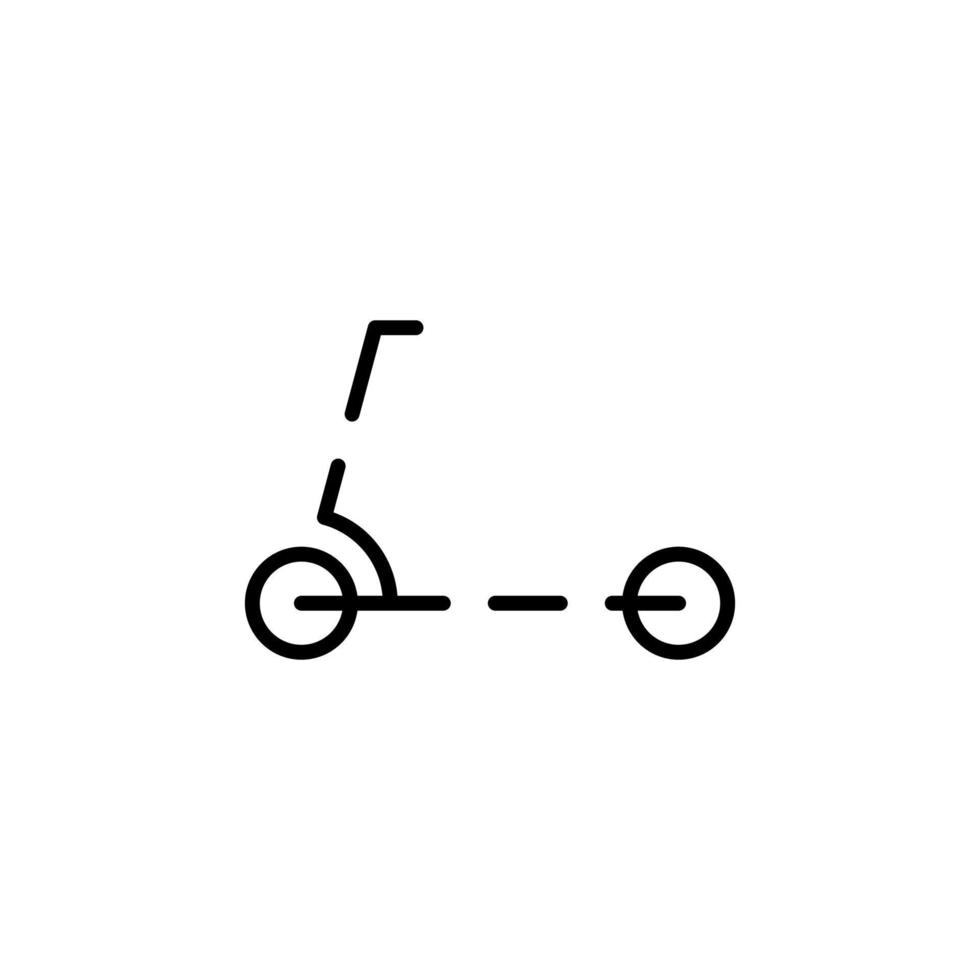 Scooter, Kick Scooter Dotted Line Icon Vector Illustration Logo Template. Suitable For Many Purposes.