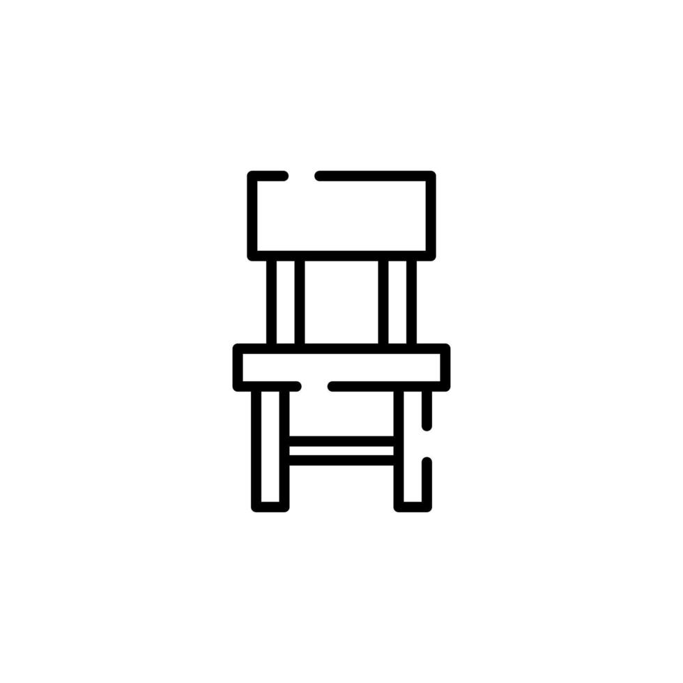 silla, plantilla de logotipo de ilustración de vector de icono de línea de puntos de asiento. adecuado para muchos propósitos.