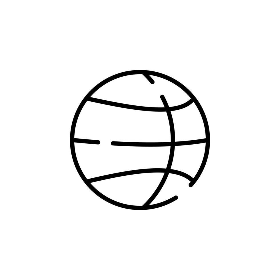 baloncesto, deporte, pelota, plantilla de logotipo de ilustración de vector de icono de línea de puntos de juego. adecuado para muchos propósitos.