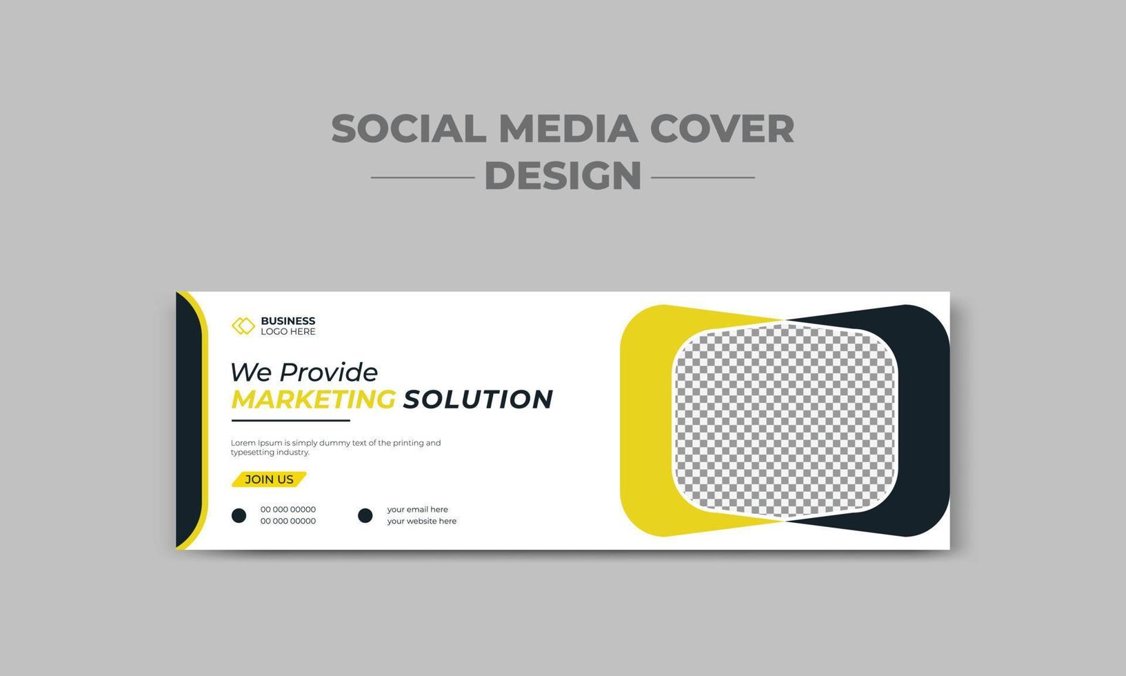 Professional digital marketing agency social media cover and web banner design template vector