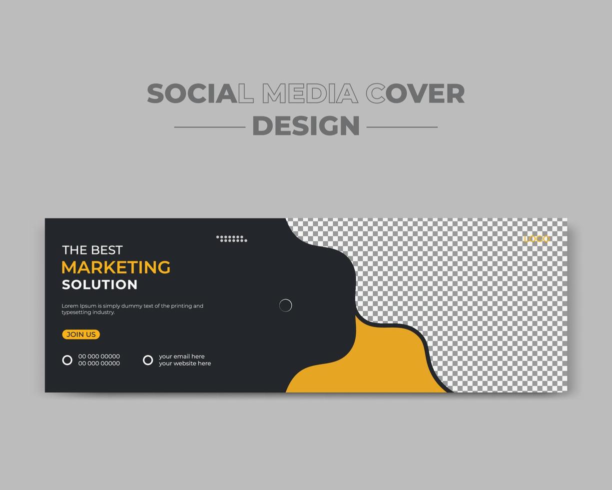 Corporate business digital marketing agency social media cover and web banner design template vector