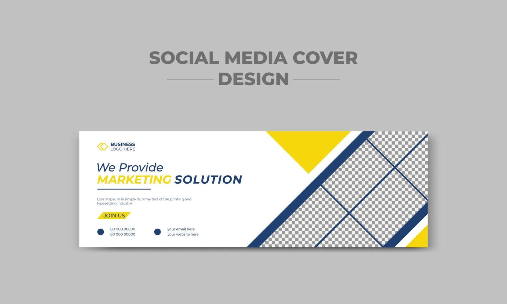 portada de redes sociales de agencia de marketing digital profesional y plantilla de diseño de banner web vector