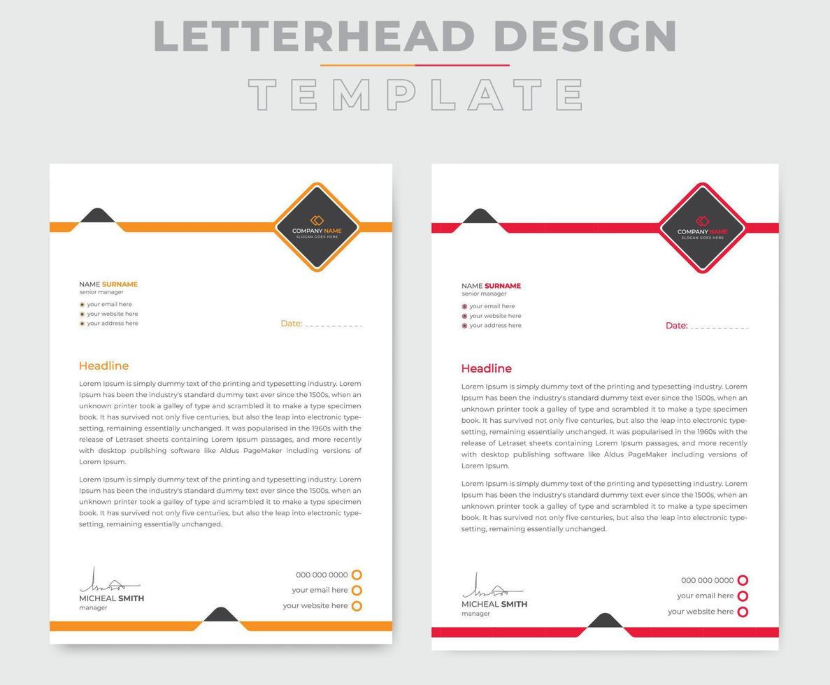 Professional creative letterhead template design for your business