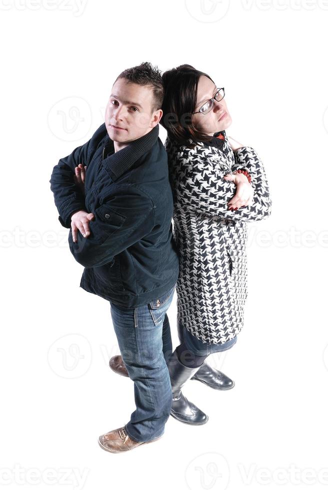 Couple on white background photo