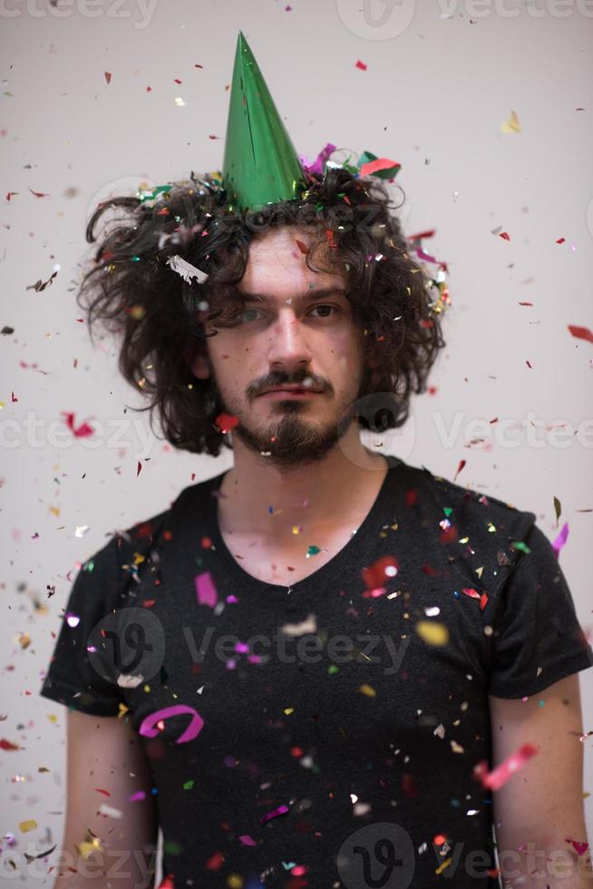 confetti man on party photo