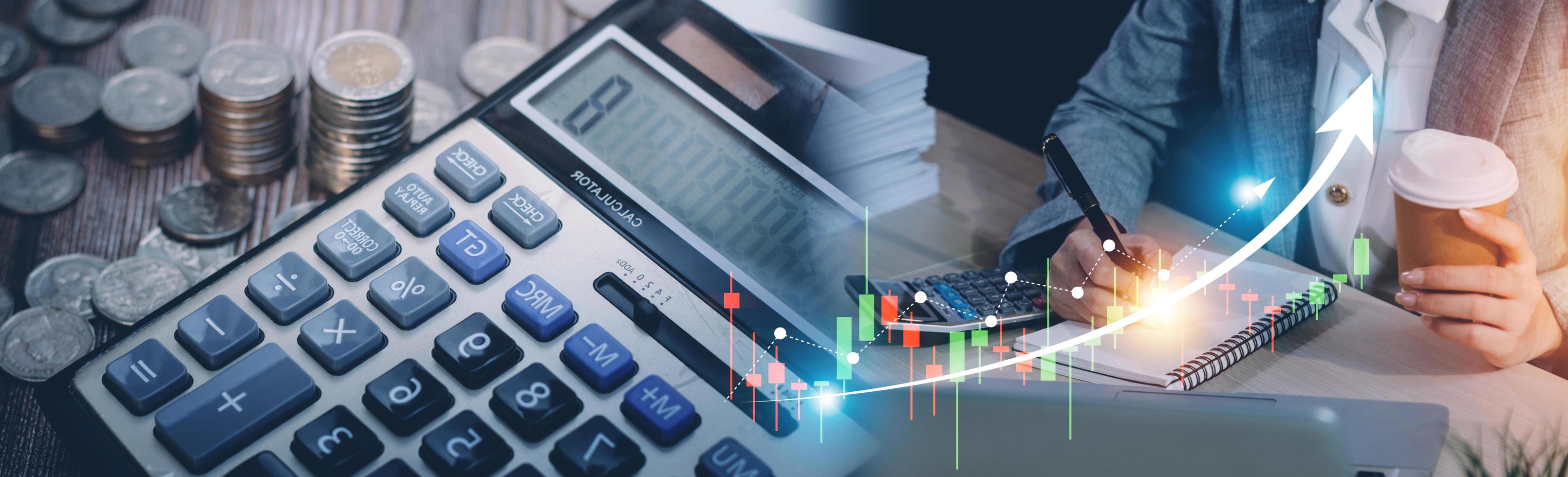 business finance technology and investment trading trader investor. Stock Market Investments Funds and Digital Assets. businessman analyzing forex trading graph financial data. photo
