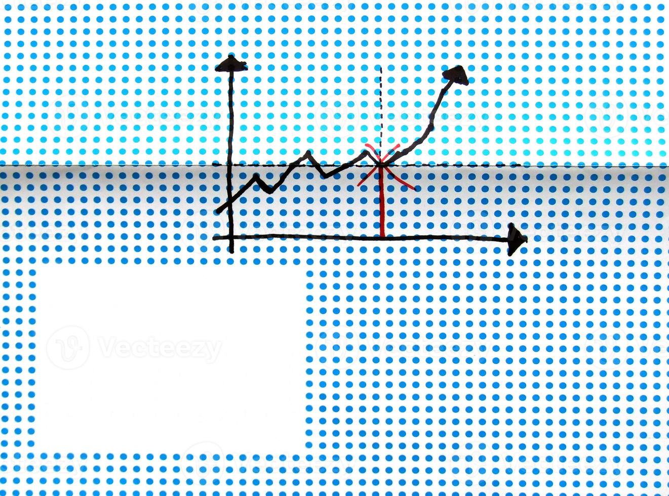 stock graph drawing with empty space for write message photo