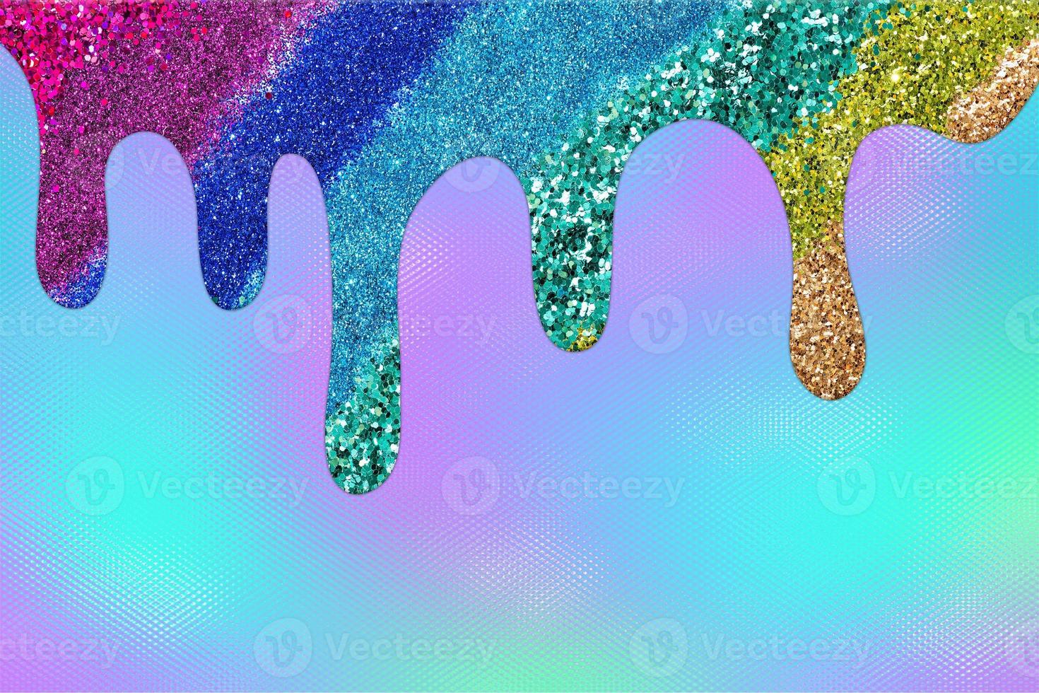 Rainbow dripping glitter background, Dripping Glitter Background photo