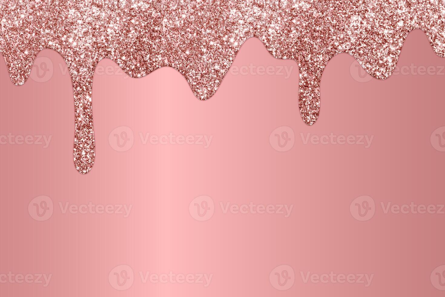 Rose Gold dripping glitter background, Dripping Glitter Background