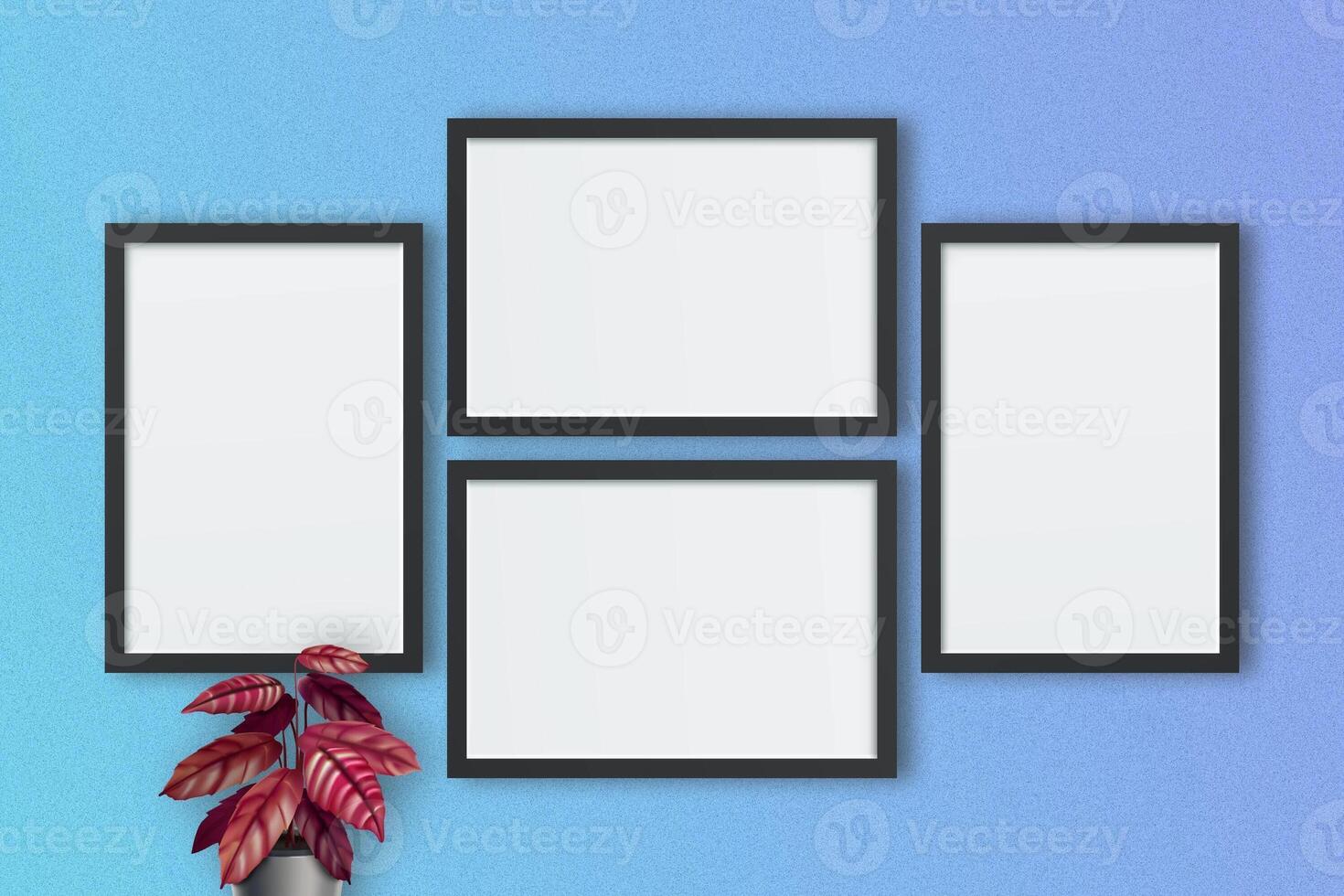 Wall Frame Mockup Picture, Empty Wall Frame 11331747 Stock Photo at